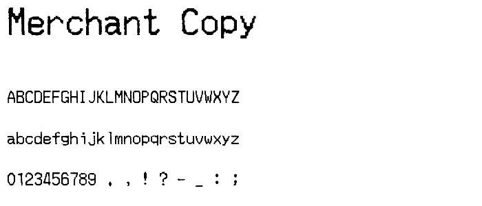 Merchant Copy font